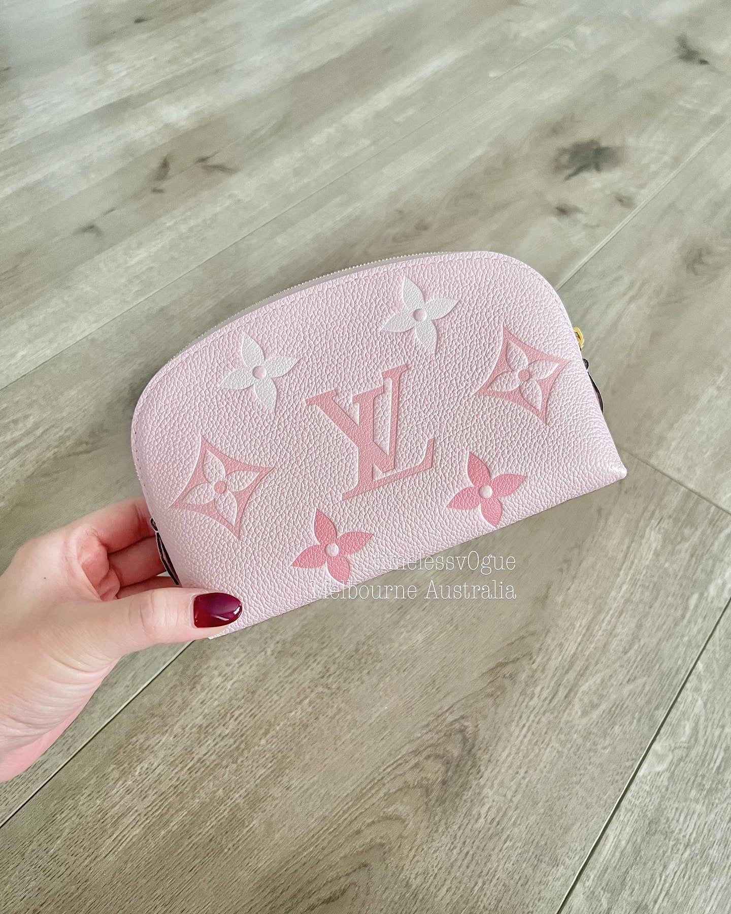 Louis Vuitton Pink Monogram Empreinte Leather by The Pool Cosmetic Pouch